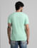 Green Logo Text Crew Beck T-shirt_409078+4