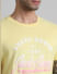 Yellow Logo Text Crew Beck T-shirt_409079+5