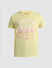Yellow Logo Text Crew Beck T-shirt_409079+7
