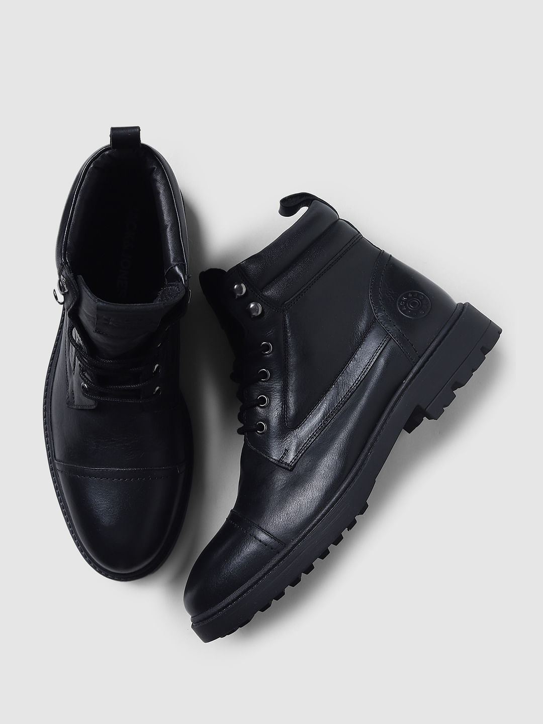 Retro hot sale leather boots