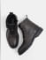 Black Mid-Top Leather Boots_409102+2