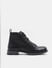 Black Mid-Top Premium Leather Boots_409106+1