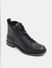 Black Mid-Top Premium Leather Boots_409106+3