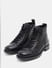 Black Mid-Top Premium Leather Boots_409106+5