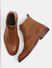 Tan Textured Leather Boots_409112+2