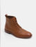 Tan Textured Leather Boots_409112+3