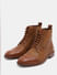 Tan Textured Leather Boots_409112+5