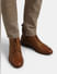Tan Textured Leather Boots_409112+8