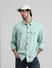 Green Overdyed Oversized Shirt_409118+1