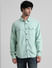 Green Overdyed Oversized Shirt_409118+2