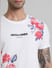 White Logo Print Floral T-shirt_409128+5