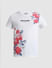 White Logo Print Floral T-shirt_409128+7