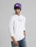 White Logo Print Hooded Sweatshirt_409130+1