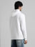 White Logo Print Hooded Sweatshirt_409130+4