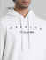 White Logo Print Hooded Sweatshirt_409130+5