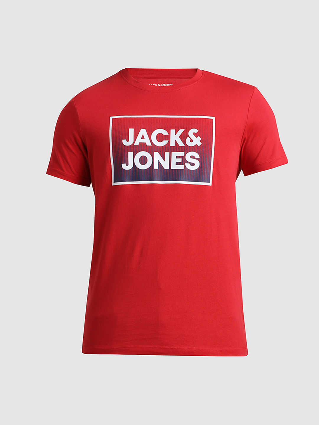 URBAN RACERS by JACK JONES Red Logo Chest Print T shirt 270411101