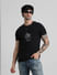 Black Embroidered Print T-shirt_409136+1