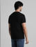 Black Logo Text Print T-shirt_409145+4