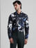 Black Floral Print Full Sleeves Shirt_409149+2