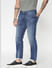 Blue Low Rise Washed Ben Skinny Jeans_397607+3