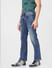 Blue Mid Rise Washed Clark Regular Fit Jeans_397611+3