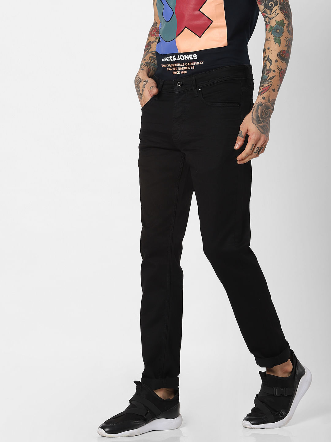 Jack and jones hot sale slim fit glenn black