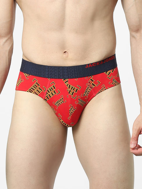Red Printed Briefs