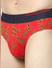 Red Printed Briefs_396148+4