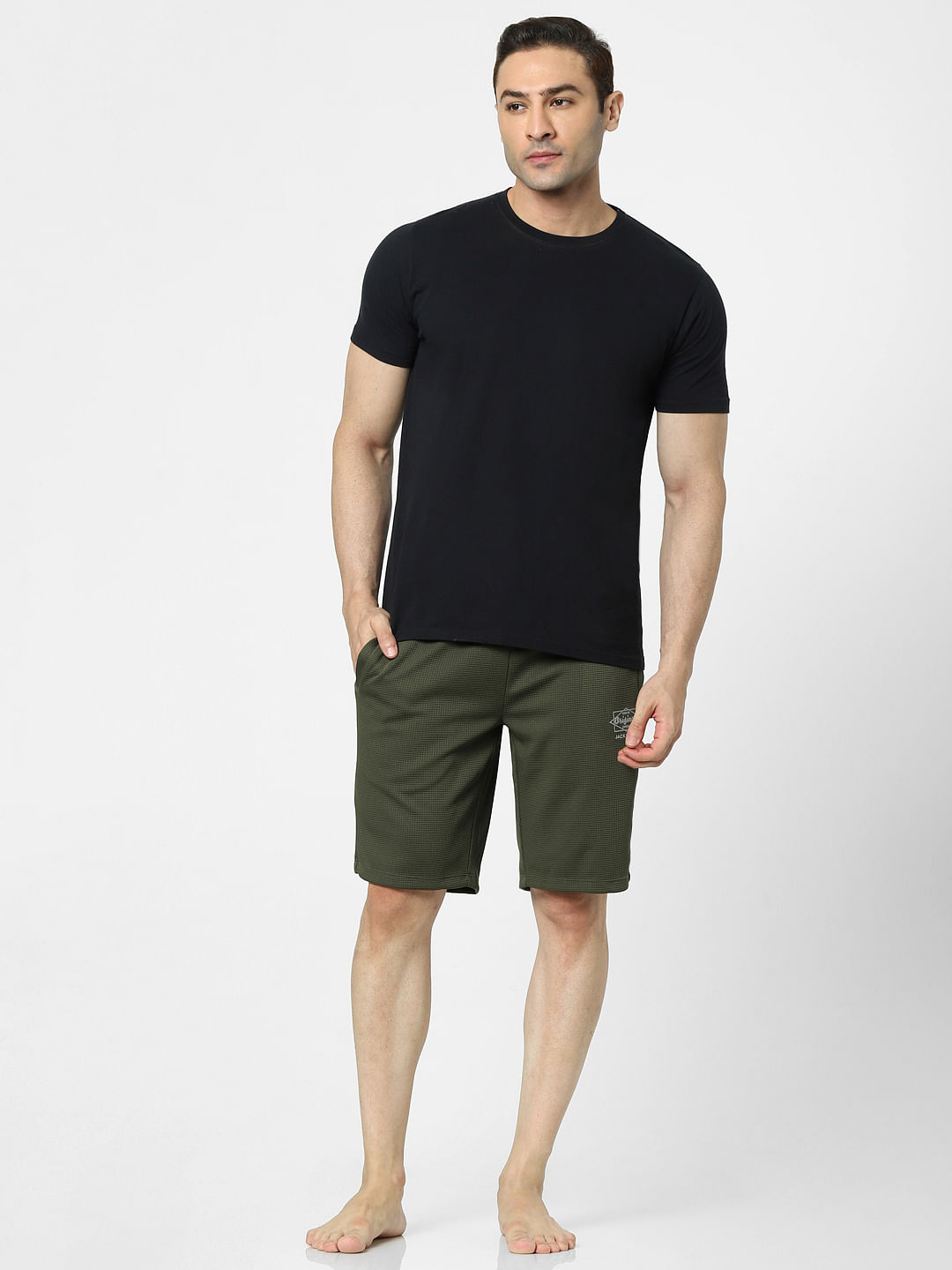 Olive best sale green sweatshorts