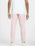 Pink Mid Rise Striped Pants_406763+4