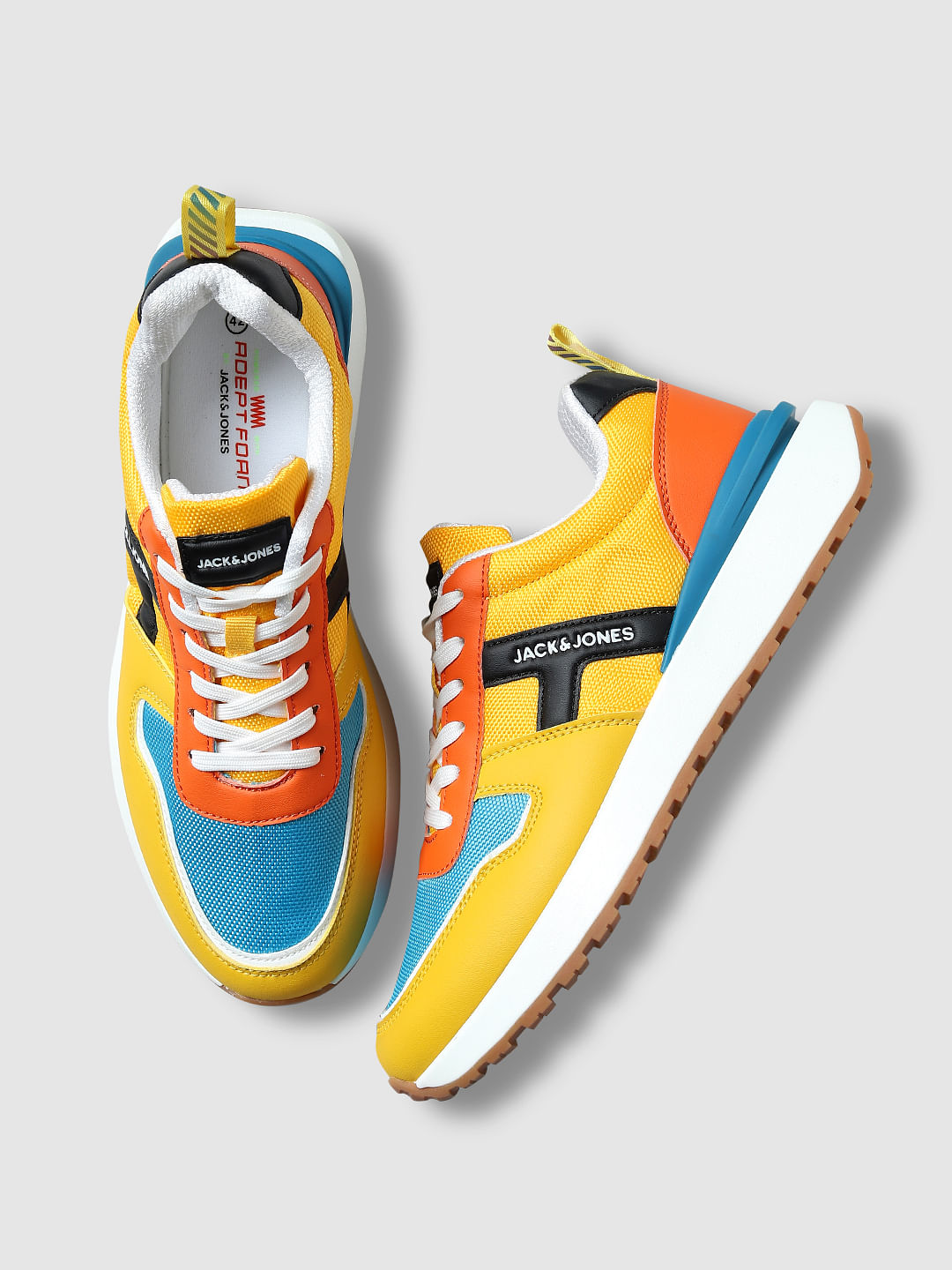 Orange and cheap yellow sneakers