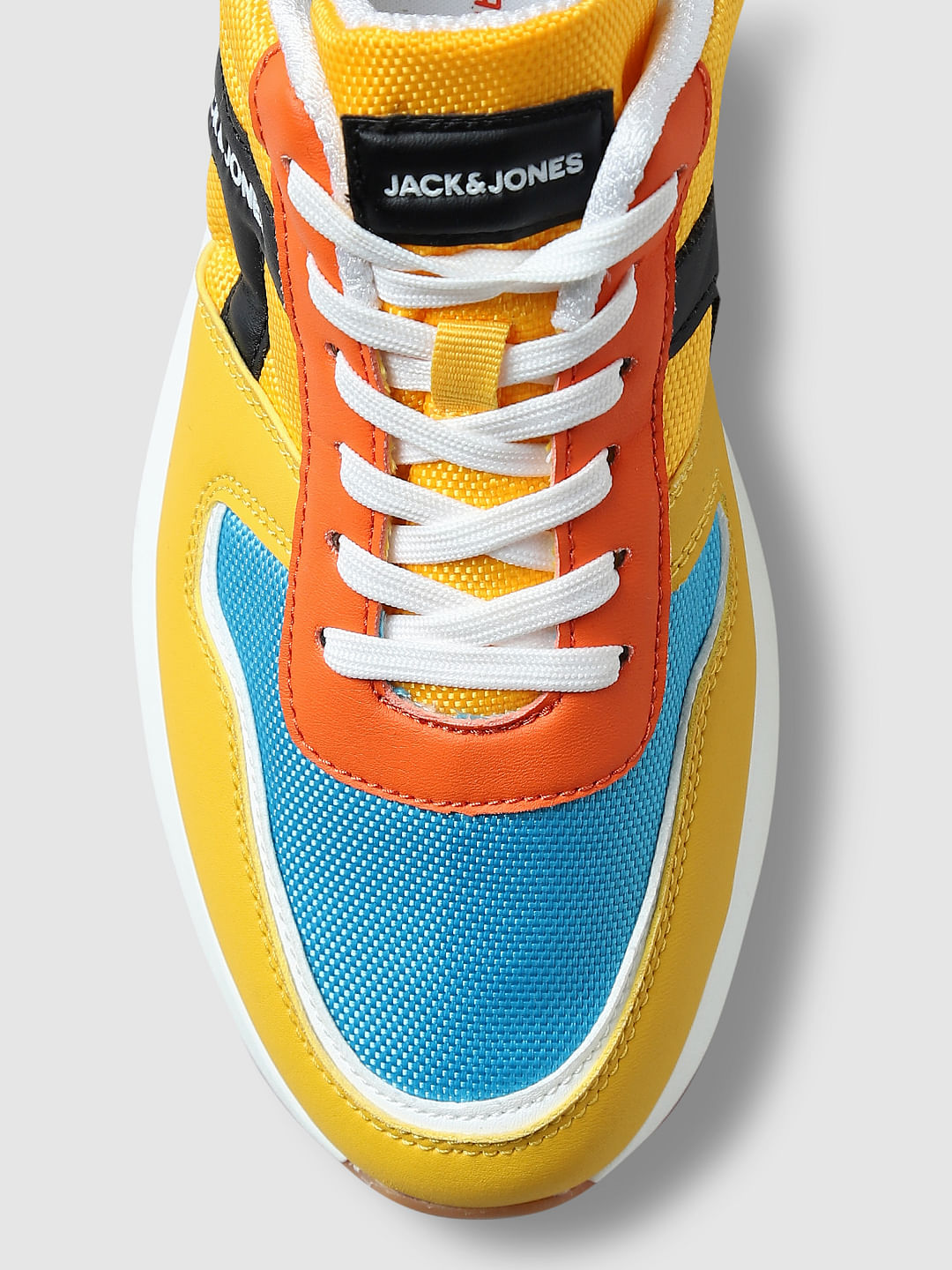 Yellow Colourblocked Sneakers