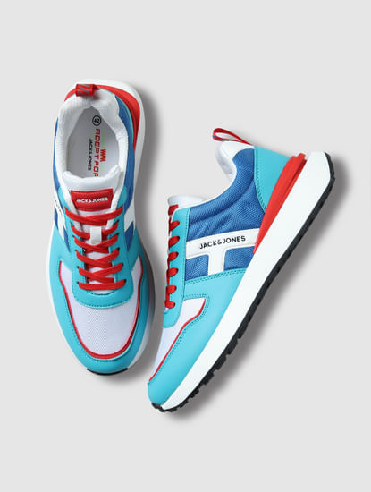 Blue Colourblocked Sneakers