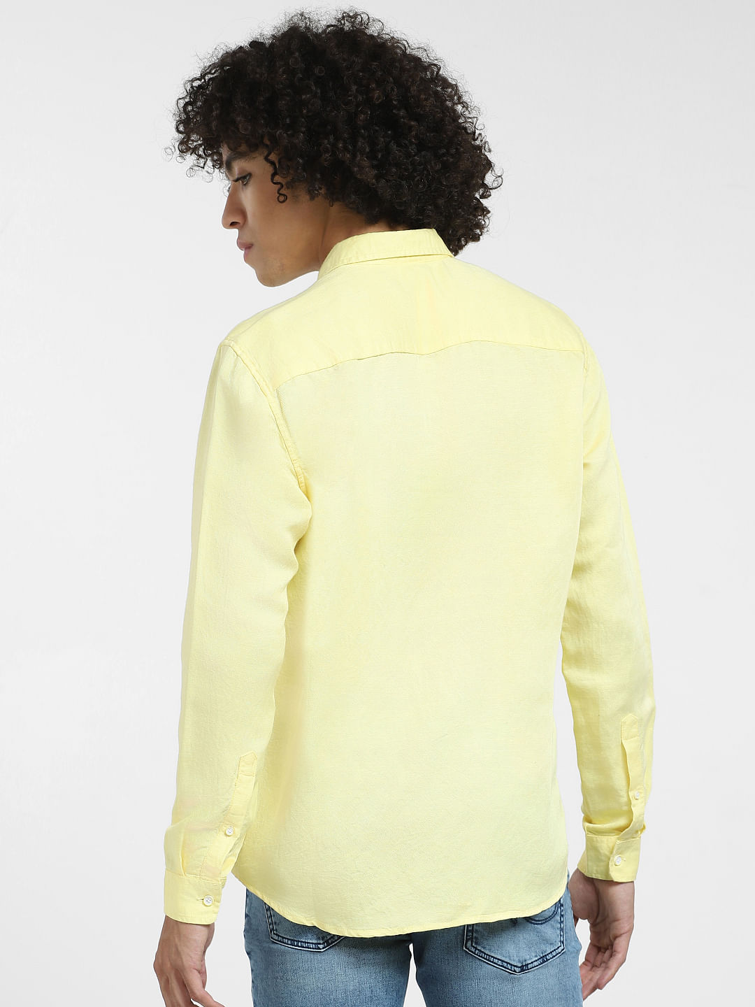 Denim deals shirt yellow