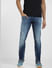Blue Low Rise Distressed Glenn Slim Fit Jeans_406749+2