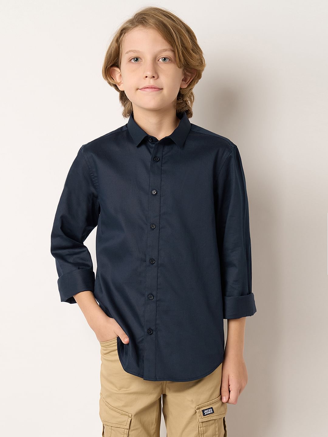 Boys navy dress shirt best sale