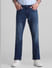 Dark Blue Mid Rise Clark Regular Fit Jeans_415792+1