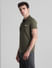 Olive Zip Detail Polo T-shirt_415793+3
