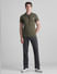 Olive Zip Detail Polo T-shirt_415793+6