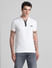 White Zip Detail Polo T-shirt_415794+2