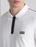 White Zip Detail Polo T-shirt_415794+5