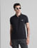 Black Zip Detail Polo T-shirt_415795+1