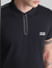 Black Zip Detail Polo T-shirt_415795+5