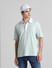 Green Cotton Oversized Polo T-shirt_415796+1