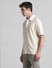 Beige Cotton Oversized Polo T-shirt_415797+3