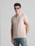 Light Brown Zip Detail Polo T-shirt_415798+1