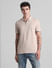 Light Brown Zip Detail Polo T-shirt_415798+2