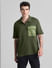 Green Zip-Up Oversized Polo T-shirt_415800+2