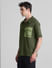Green Zip-Up Oversized Polo T-shirt_415800+3