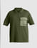 Green Zip-Up Oversized Polo T-shirt_415800+7